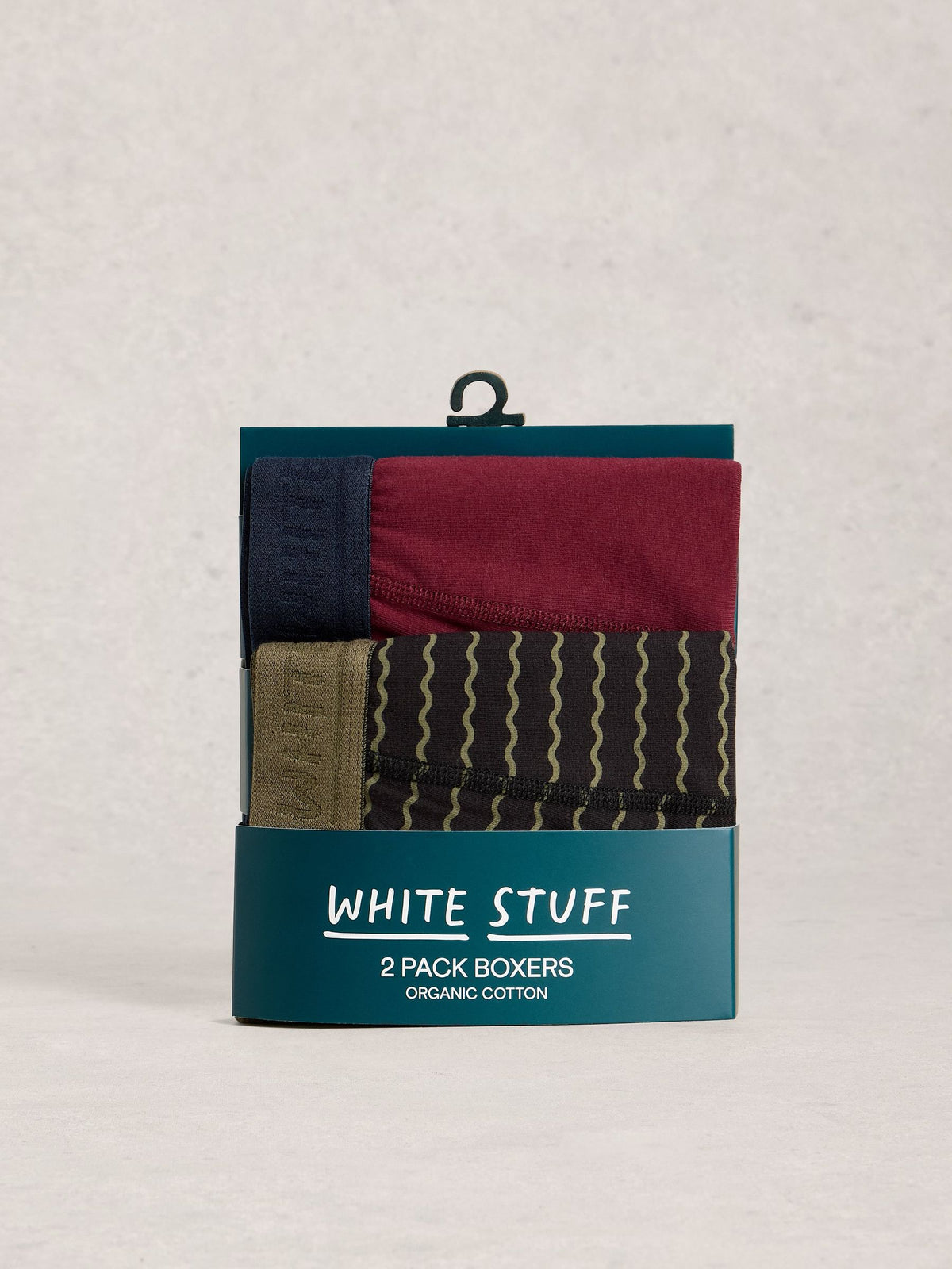 Dsiney Kidz - White Stuff Black Hove Stripe & Plain Boxers 2 Pack image 4