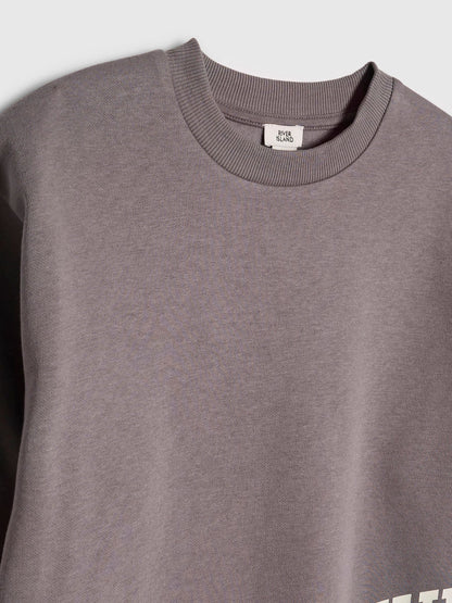 Dsiney Kidz - River Island Grey River Varsity Sweatshirt & Jogger Set image 5