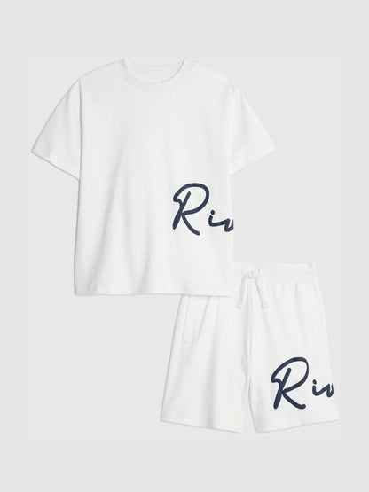 Dsiney Kidz - River Island White River T-Shirt & Short Set image 1