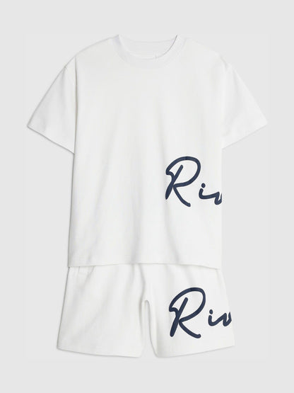 Dsiney Kidz - River Island White River T-Shirt & Short Set image 3