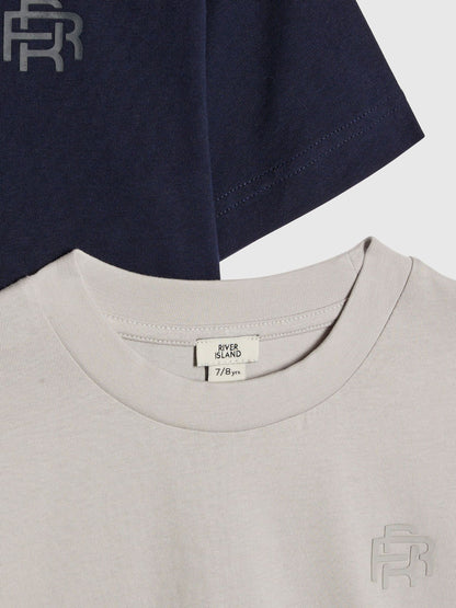 Dsiney Kidz - River Island Blue Essentials T-Shirts 2 Pack image 4