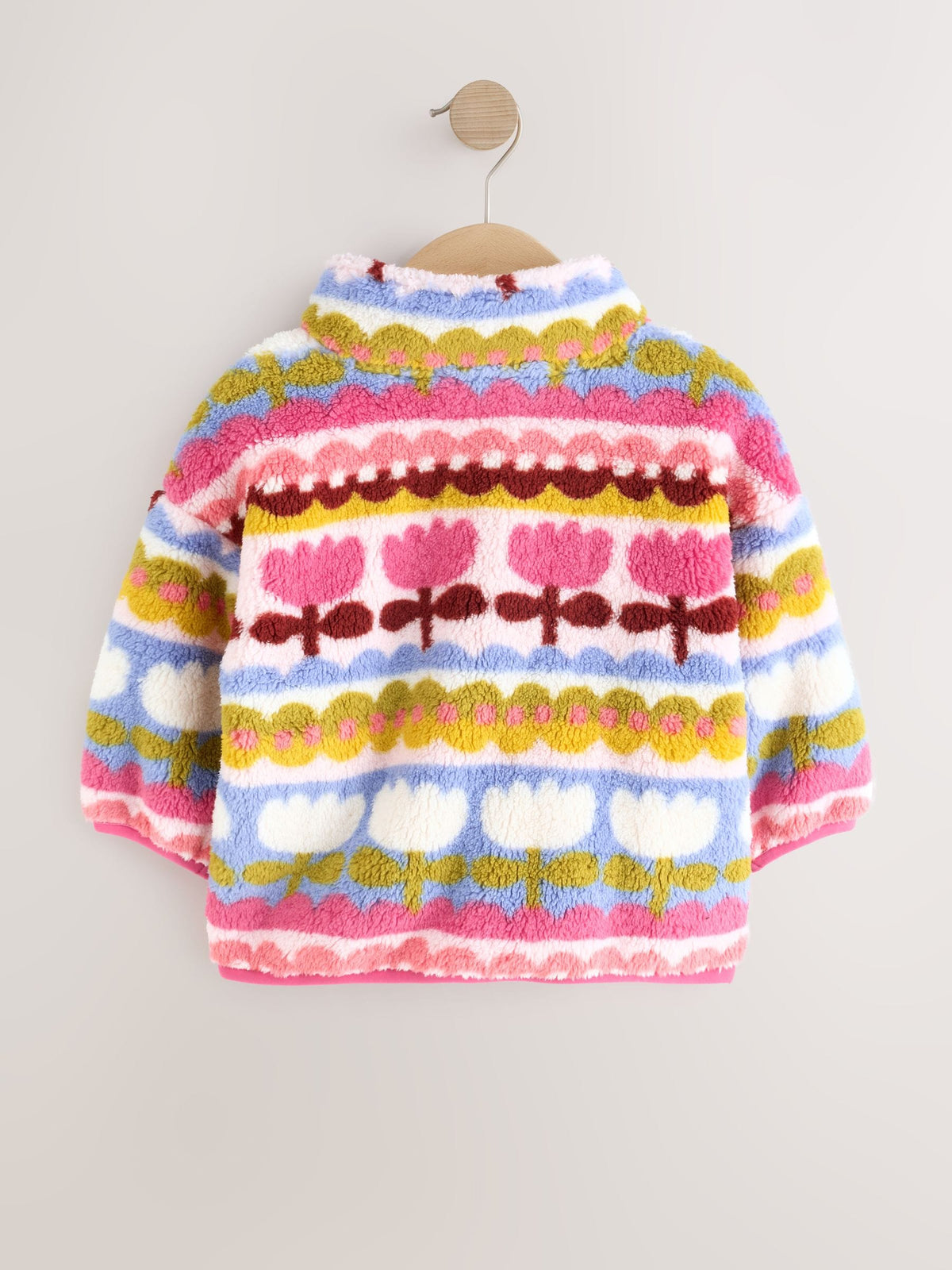 Pink/Blue Flowers Half Zip Fleece (3mths-7yrs) - image 5
