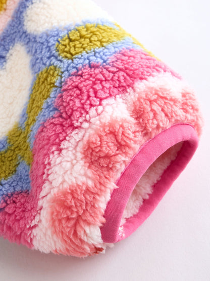Pink/Blue Flowers Half Zip Fleece (3mths-7yrs) - image 9