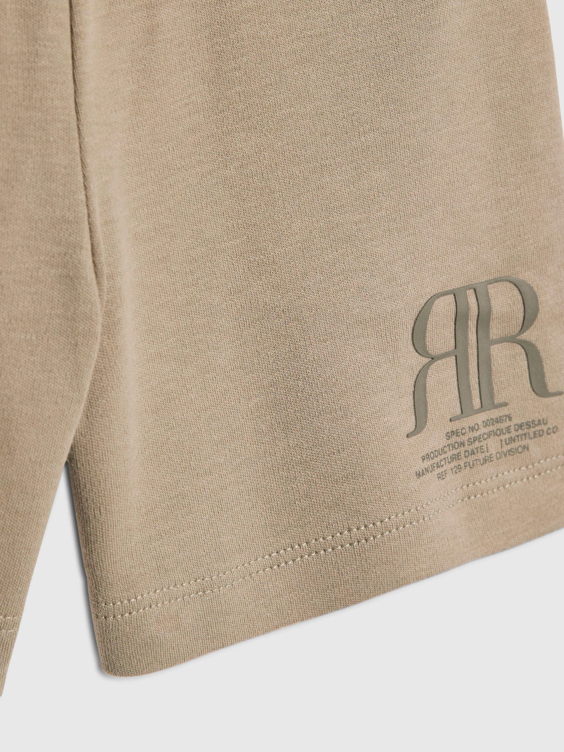 River Island Khaki Green RR T-Shirt & Short Sets image 5
