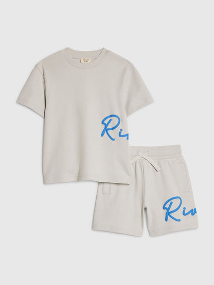 Dsiney Kidz - River Island Grey River T-Shirt & Short Set image 1