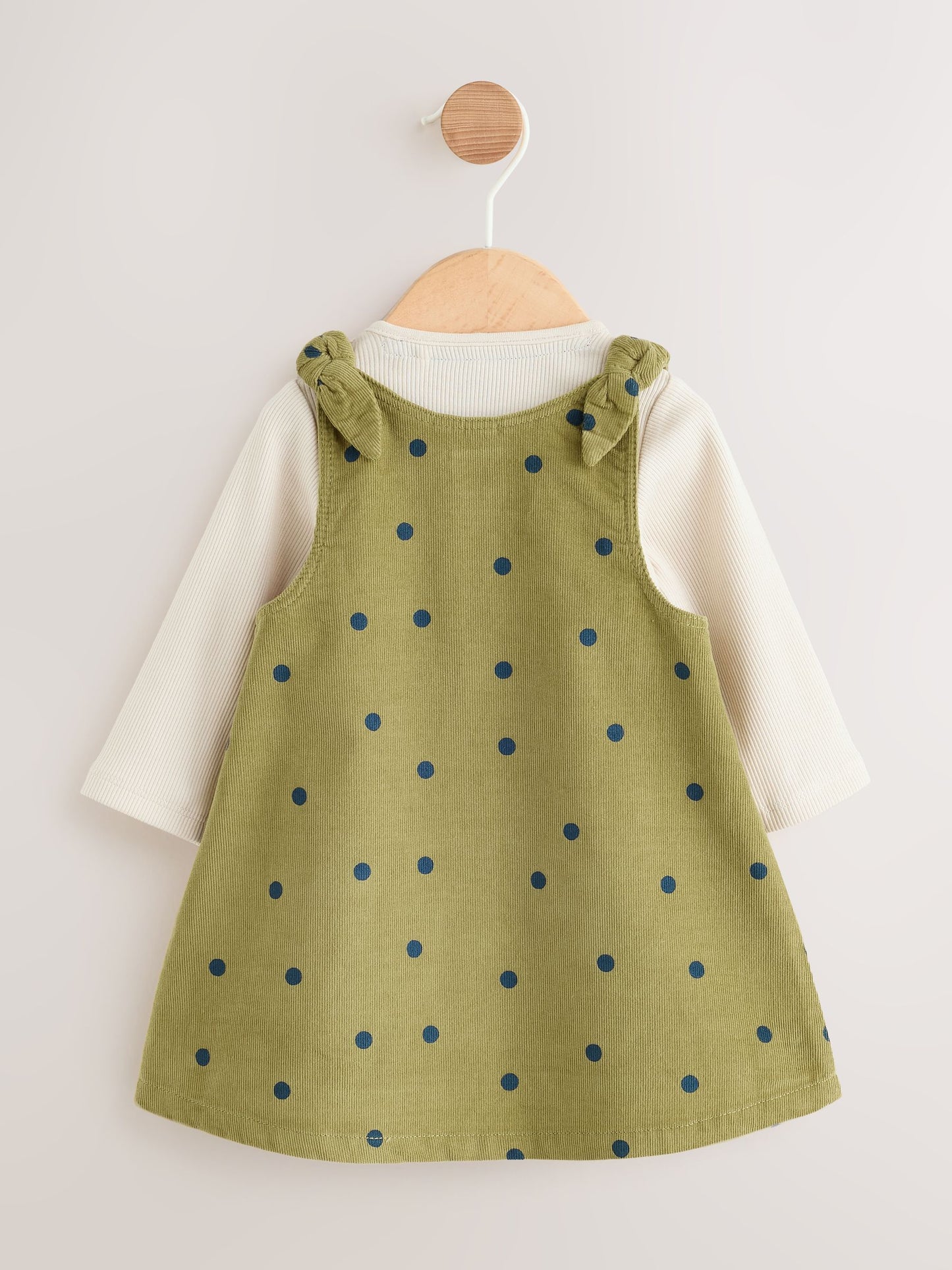 Dsiney Kidz - Green Spot Baby Pinafore Long Sleeve Bodysuit And Tights 3 Piece Set (0mths-2yrs) image 7