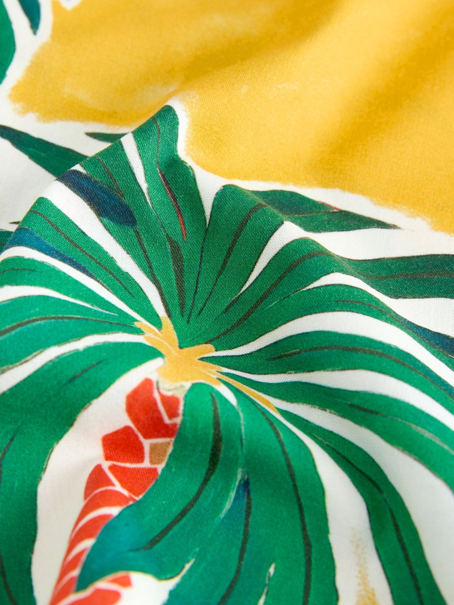 Dsiney Kidz - Ochre Yellow All Over Print Palms Short Sleeve Revere Collar Shirt (3-16yrs) image 4