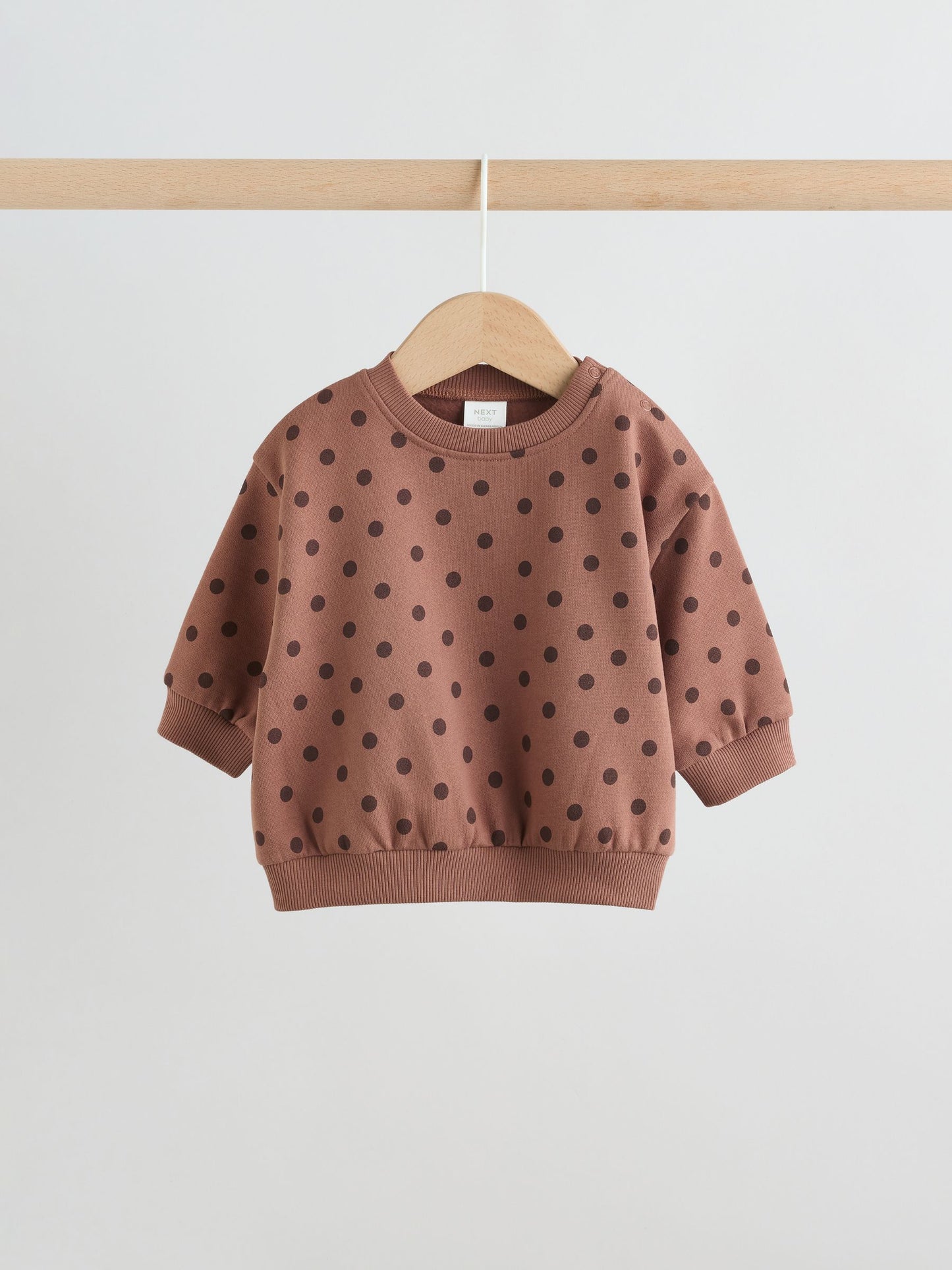 Chocolate Brown Spot Baby Sweat Top And Legging Set (0mths-2yrs) image 6