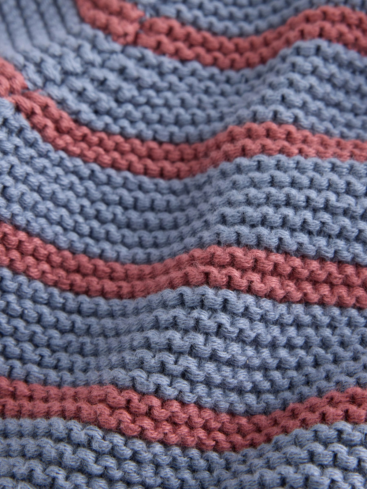 Blue & Burgundy Stripe Knitted Baby Cardigan (0mths-2yrs) - image 12