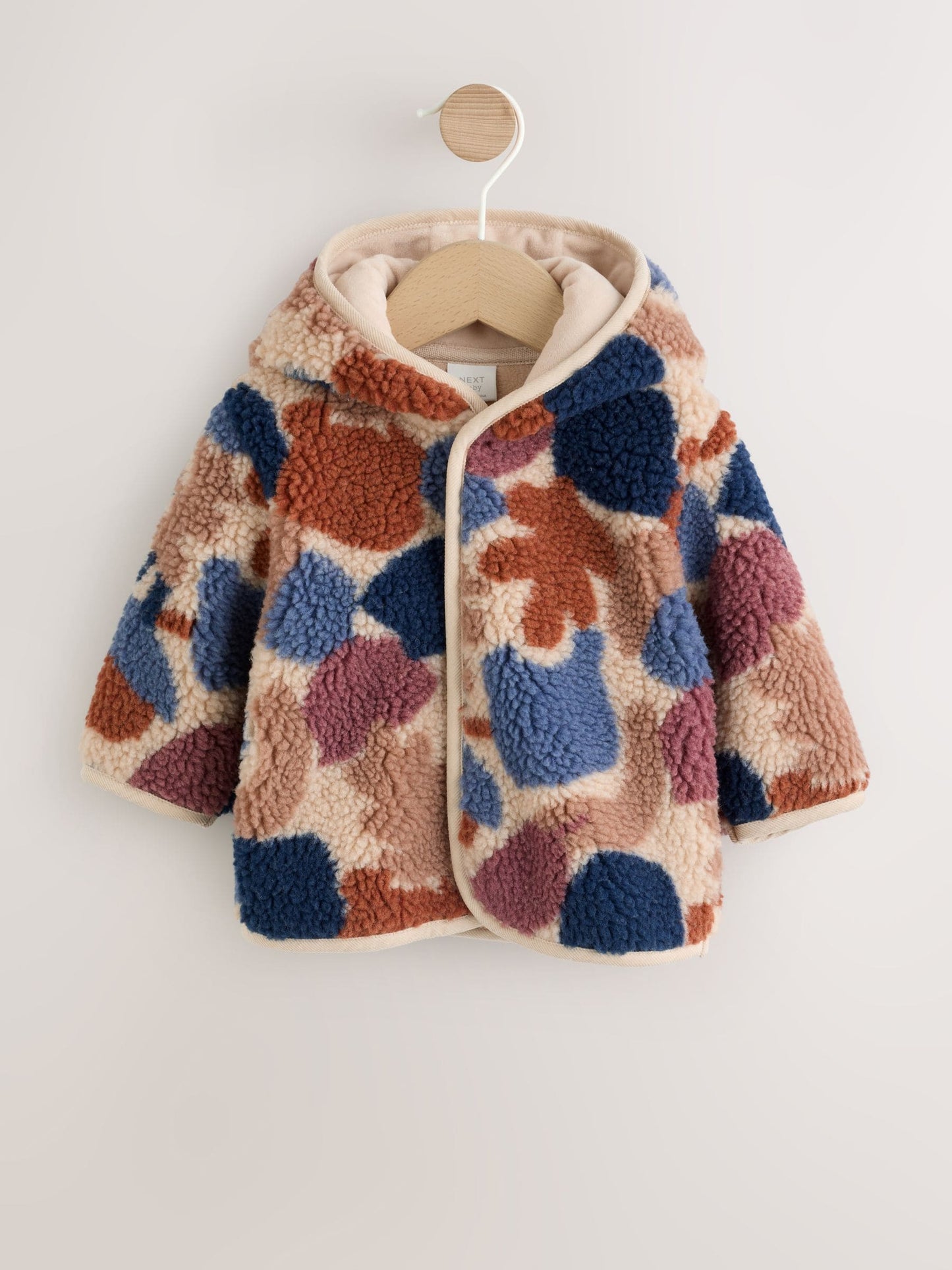 Dsiney Kidz - Brown & Blue "Camo" Print Hooded Borg Baby Jacket (0mths-2yrs) image 1