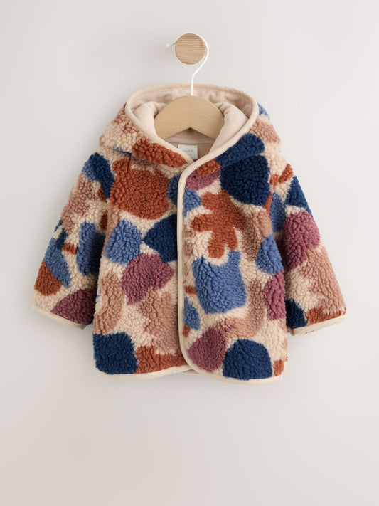 Dsiney Kidz - Brown & Blue "Camo" Print Hooded Borg Baby Jacket (0mths-2yrs) image 1