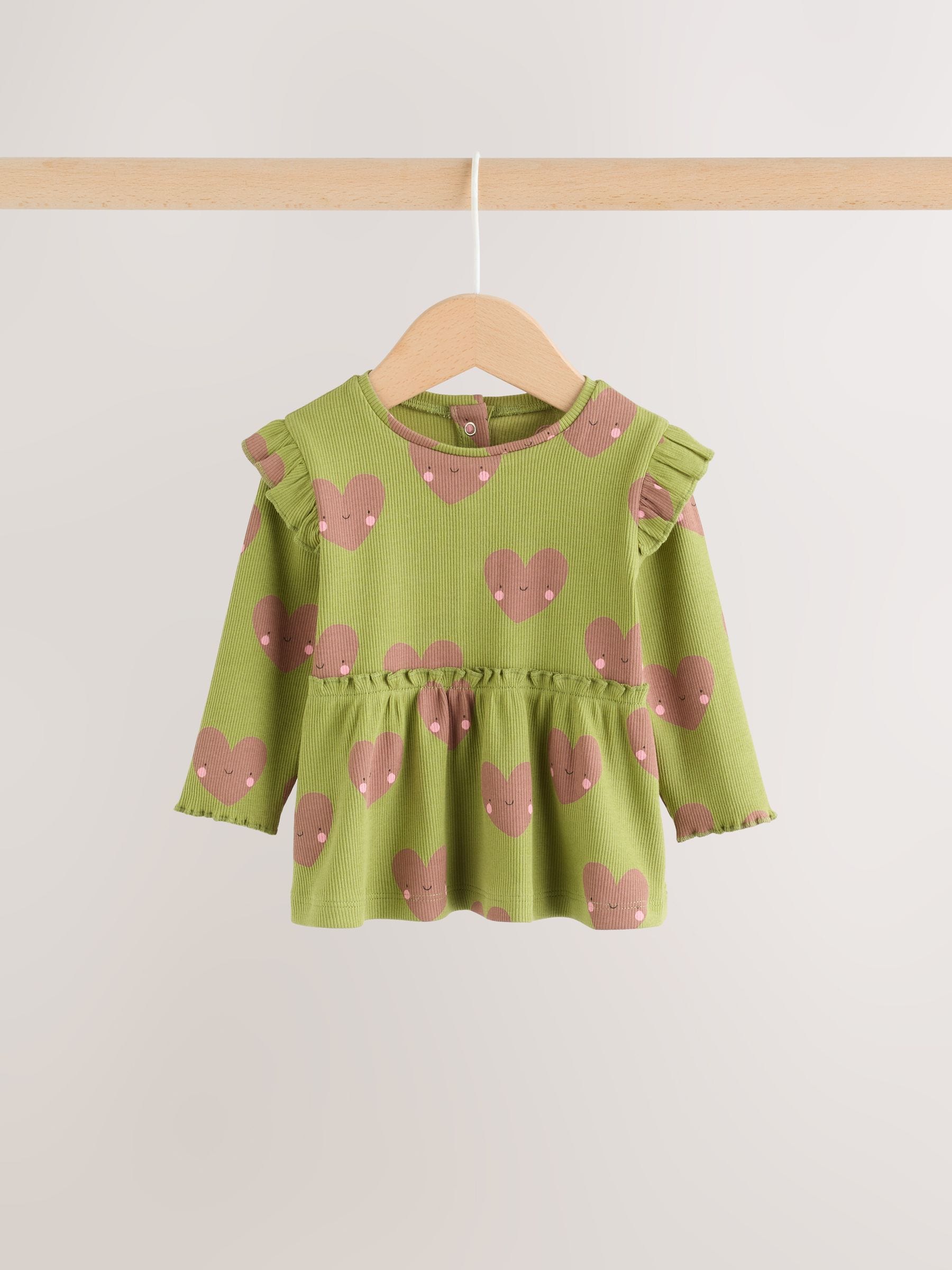 Dsiney Kidz - Green Heart Peplum Top and Leggings Baby Set (0mths-2yrs) image 6