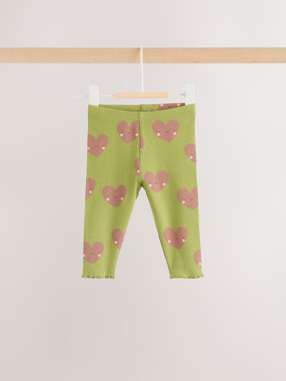 Dsiney Kidz - Green Heart Peplum Top and Leggings Baby Set (0mths-2yrs) image 7
