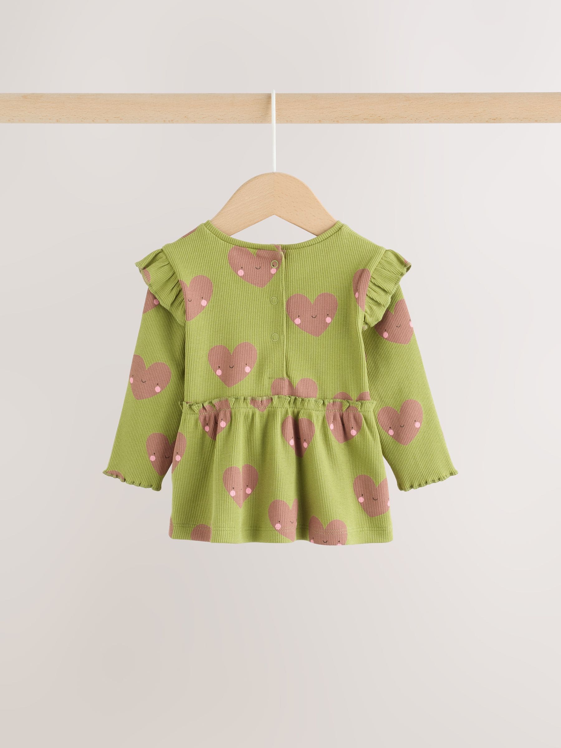 Dsiney Kidz - Green Heart Peplum Top and Leggings Baby Set (0mths-2yrs) image 8