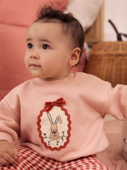 Pink Bunny Sweat Top and Leggings Set (0mths-2yrs) image 2