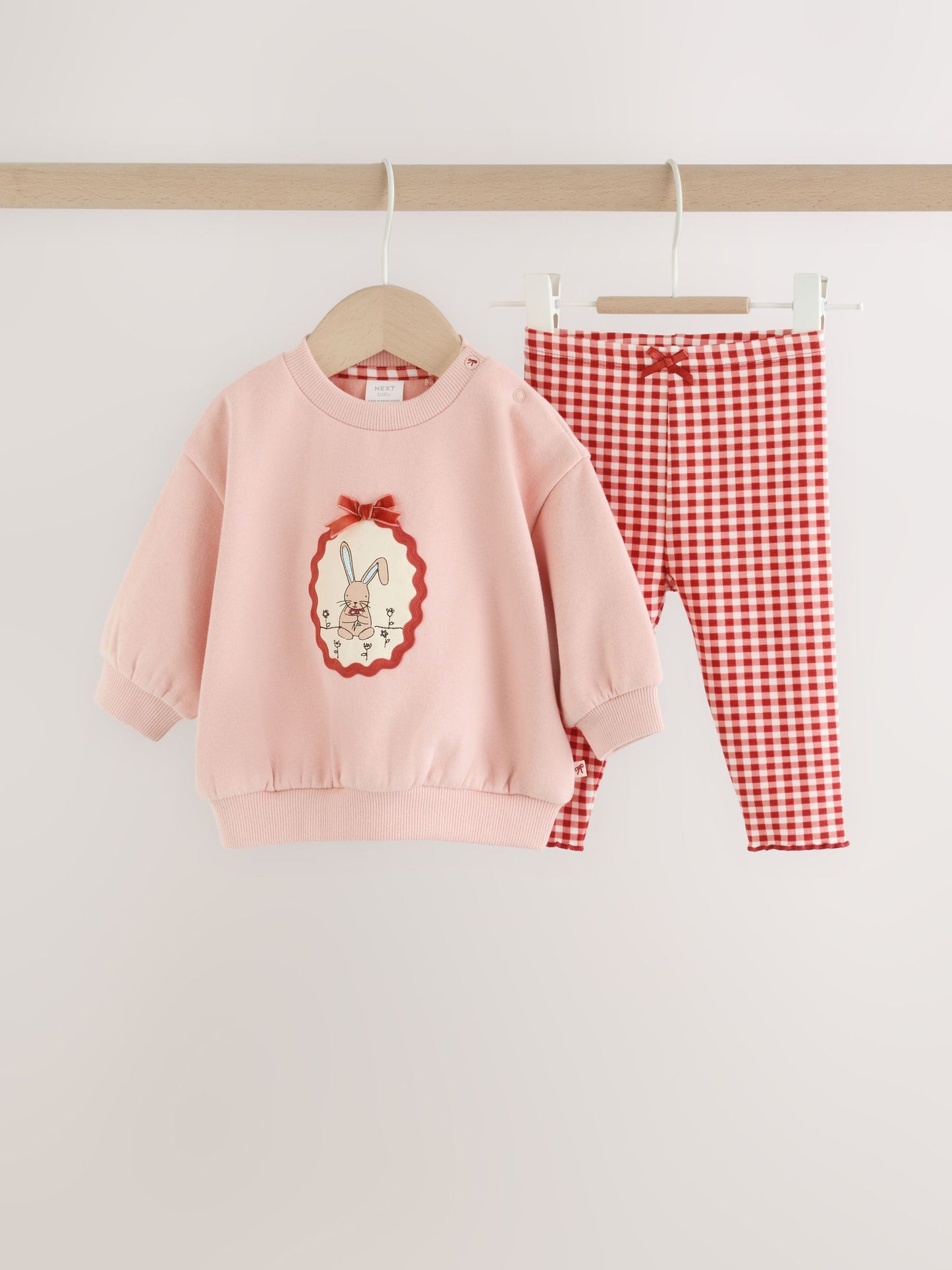 Pink Bunny Sweat Top and Leggings Set (0mths-2yrs) image 4