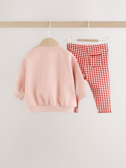 Pink Bunny Sweat Top and Leggings Set (0mths-2yrs) image 5