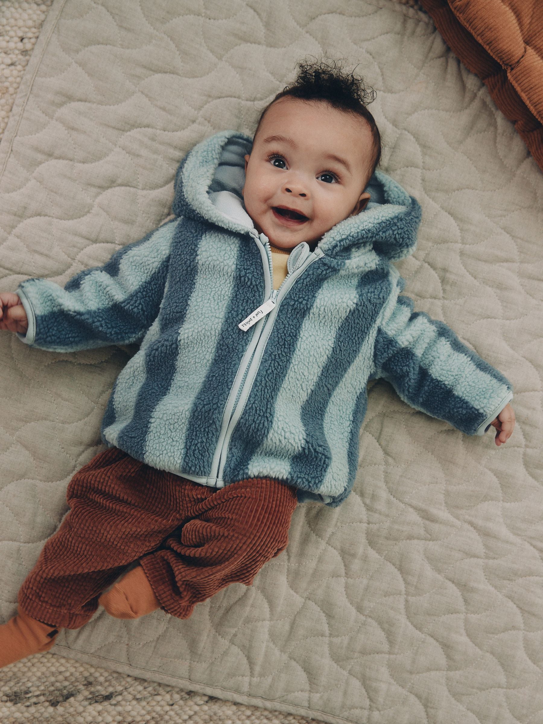 Dsiney Kidz - Blue Stripe Fleece Baby Zip Jacket (0mths-2yrs) image 1