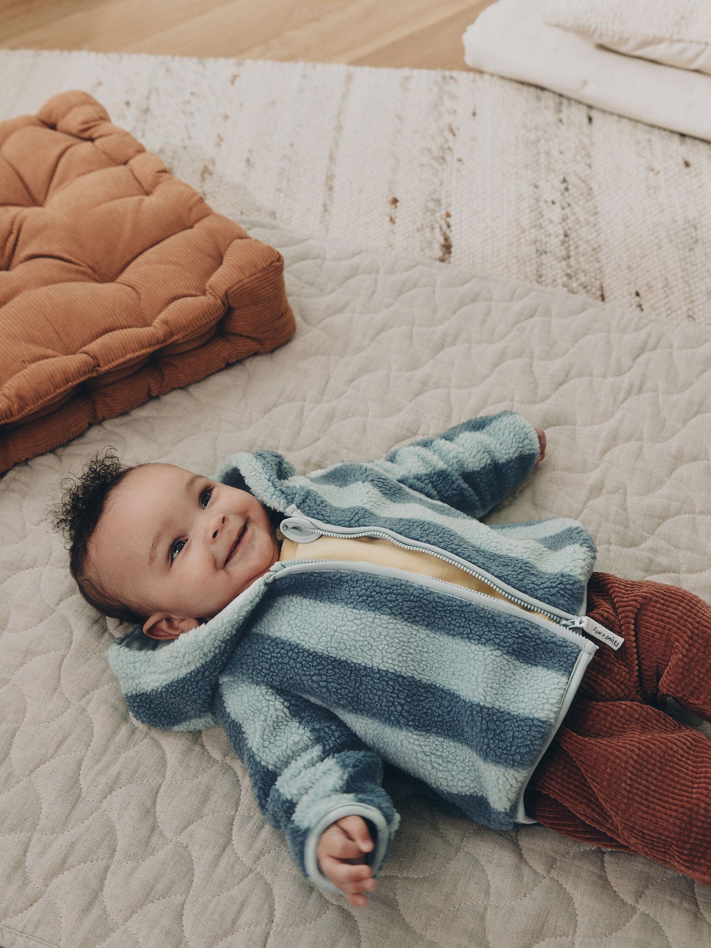Dsiney Kidz - Blue Stripe Fleece Baby Zip Jacket (0mths-2yrs) image 2