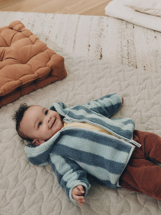 Dsiney Kidz - Blue Stripe Fleece Baby Zip Jacket (0mths-2yrs) image 2