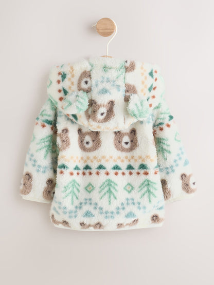 Dsiney Kidz - Green Fairisle Fleece Baby Zip Jacket (0mths-2yrs) image 2