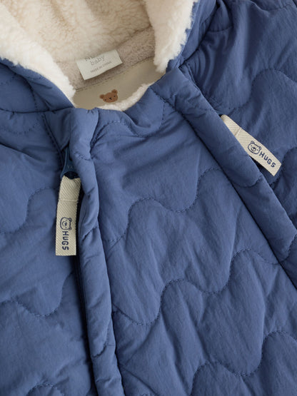 Dsiney Kidz - Blue Quilted Hooded Nylon Baby All-In-One (0-18mths) image 4