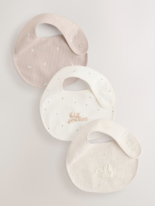 Dsiney Kidz - Neutral Milk Club Baby Bibs 3 Pack image 1