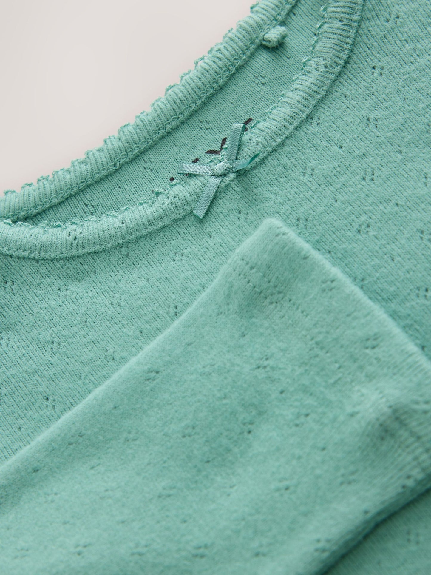 Dsiney Kidz - Green Long Sleeve Pointelle Top (3mths-7yrs) image 6