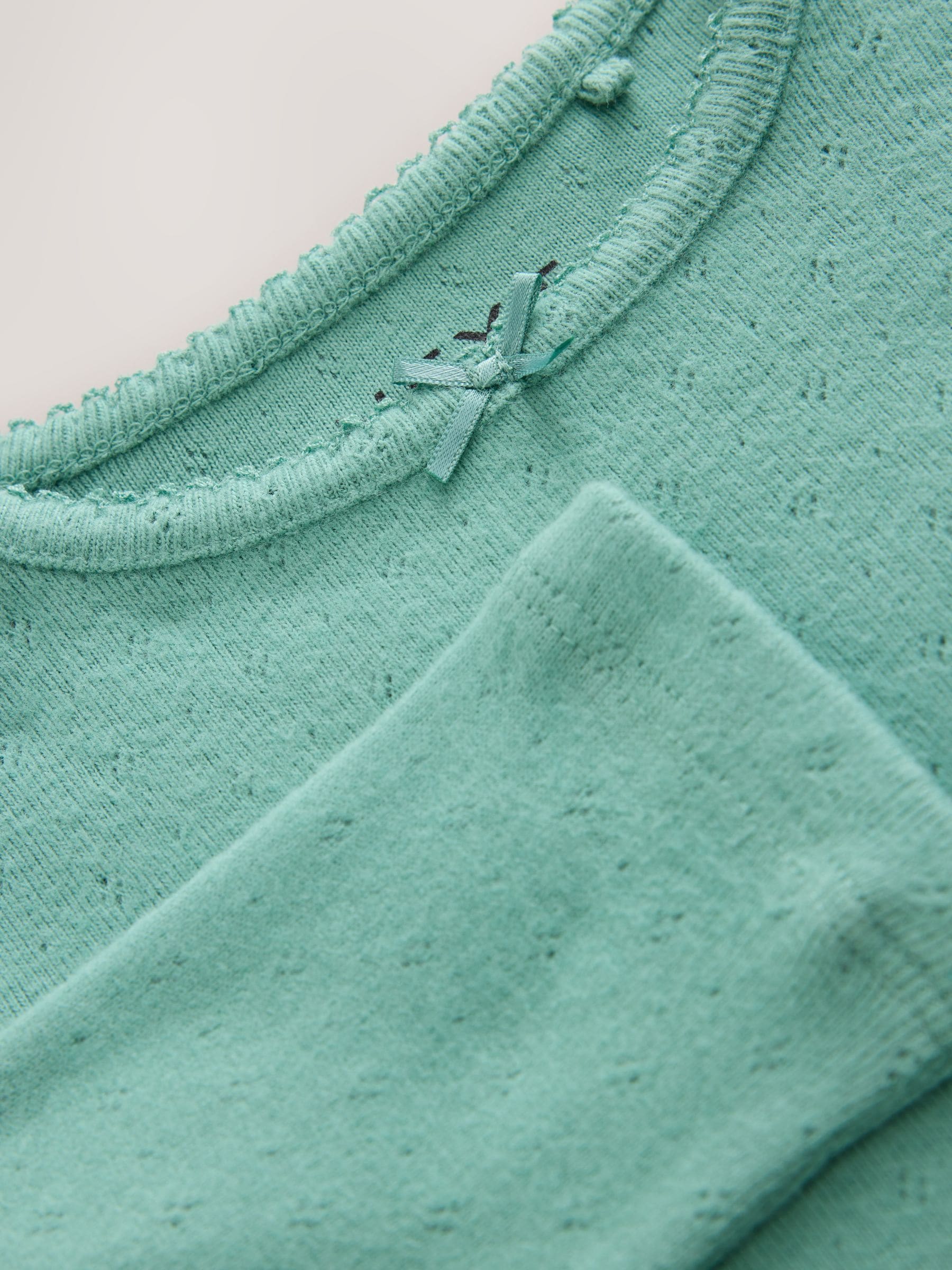 Dsiney Kidz - Green Long Sleeve Pointelle Top (3mths-7yrs) image 6