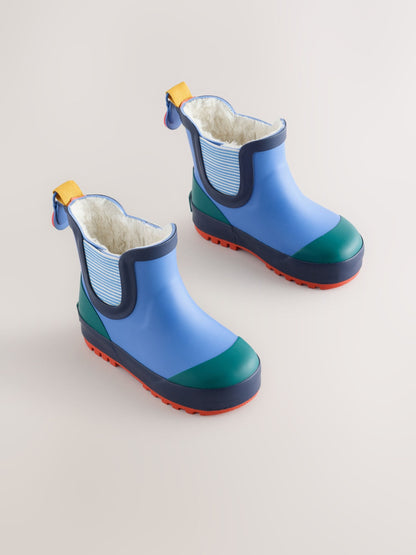 Multi Bright Warm Lined Ankle Wellies image 1