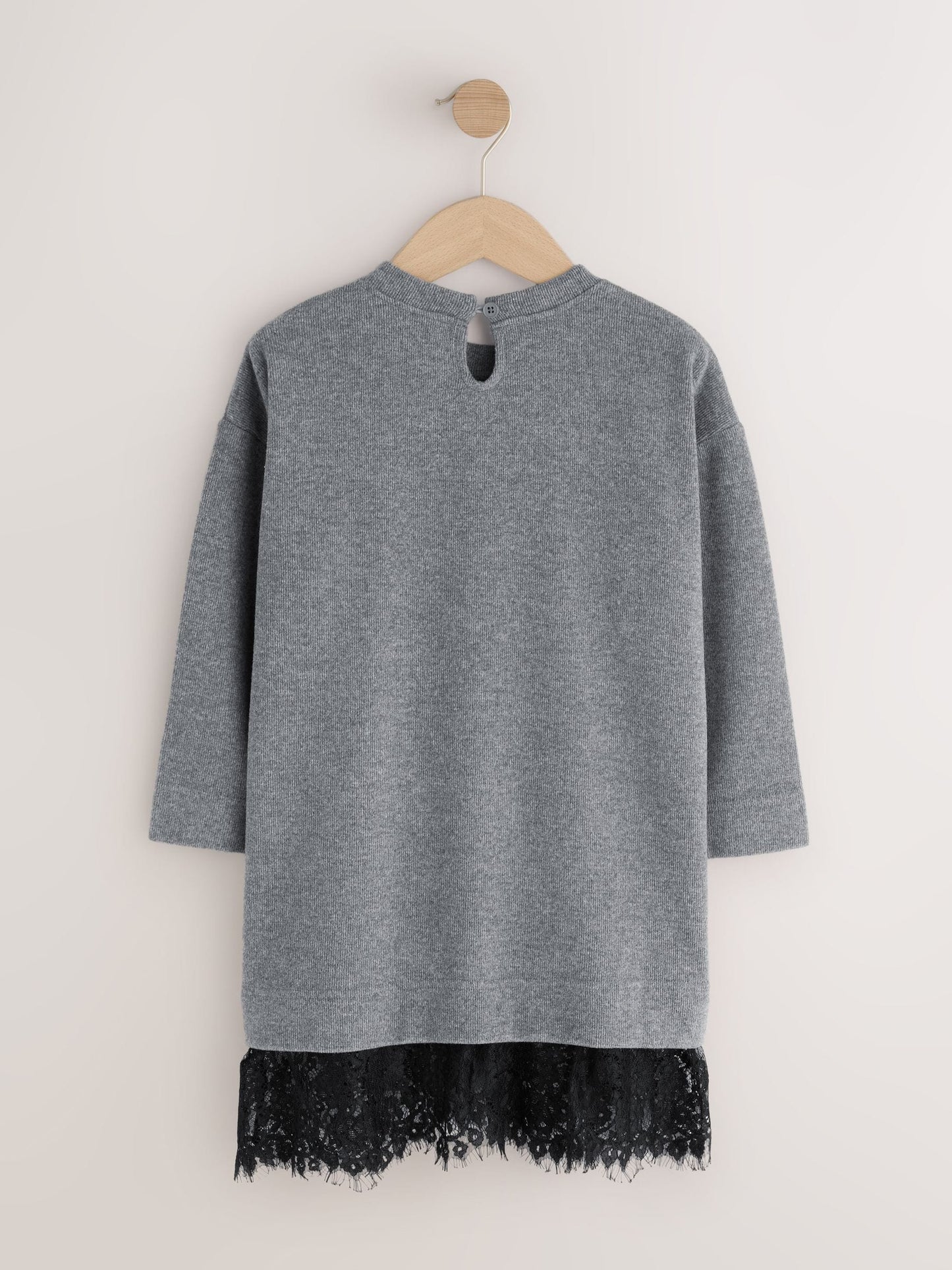 Dsiney Kidz - Charcoal Grey Lace Hem 2-In-1 Jumper Dress (3-16yrs) image 6
