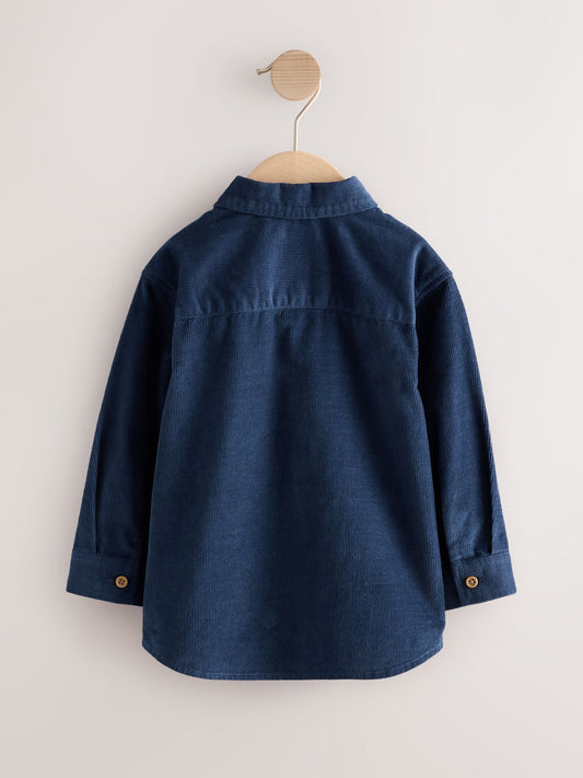 Dsiney Kidz - Navy Dog Embroidery Long Sleeve Cord Shirt (3mths-7yrs) image 2