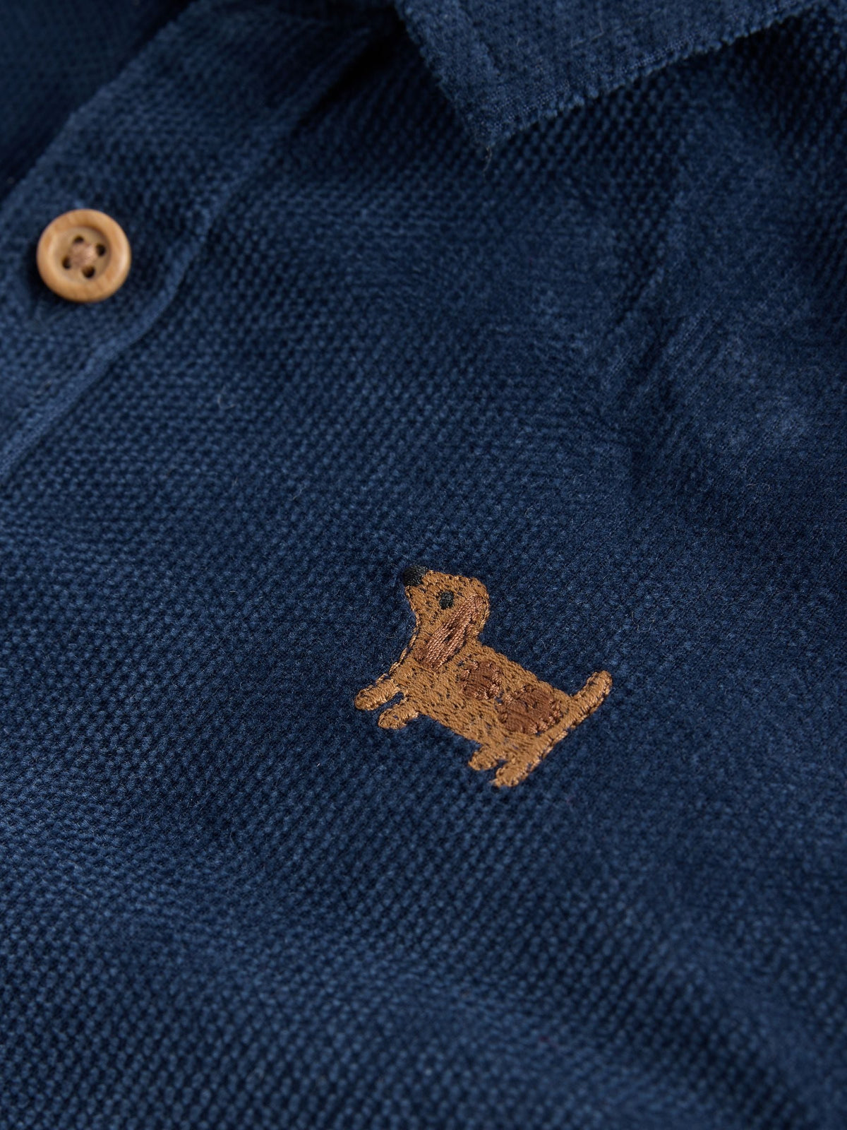 Dsiney Kidz - Navy Dog Embroidery Long Sleeve Cord Shirt (3mths-7yrs) image 3