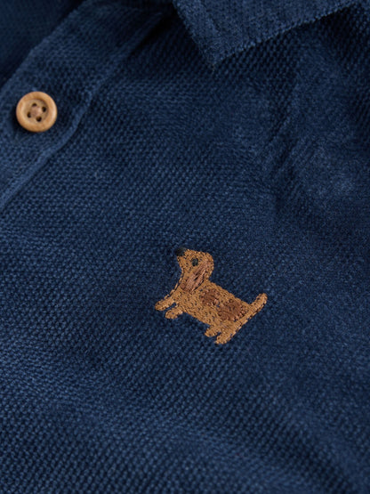 Dsiney Kidz - Navy Dog Embroidery Long Sleeve Cord Shirt (3mths-7yrs) image 3