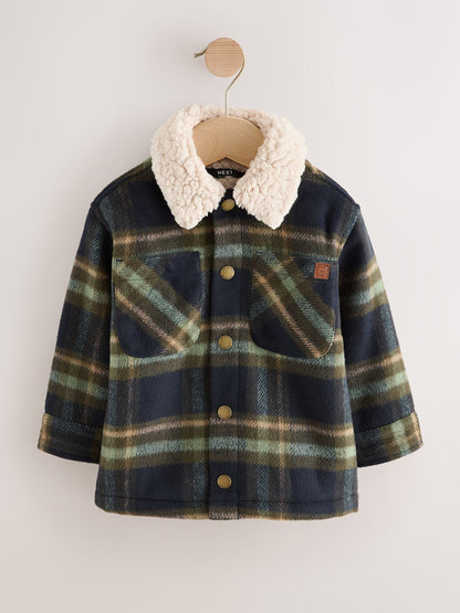 Green Check Borg Lined Shacket (3mths-7yrs) - image 6