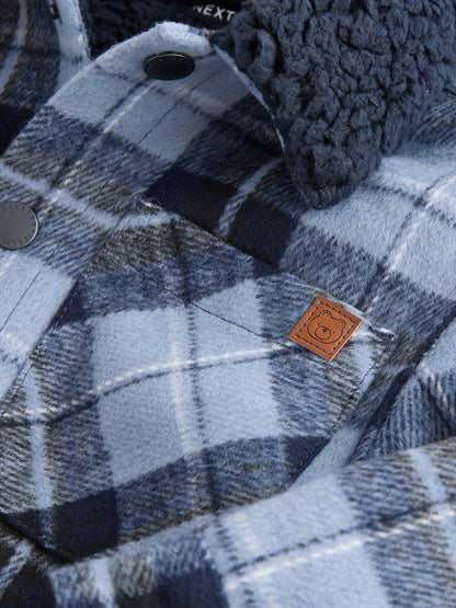 Blue Check Borg Lined Shacket (3mths-7yrs) - image 7