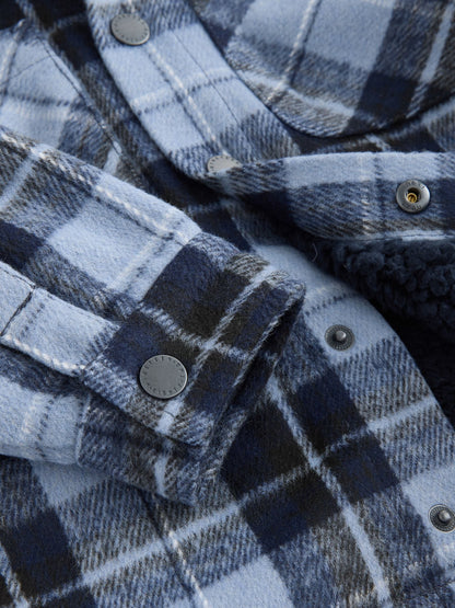 Blue Check Borg Lined Shacket (3mths-7yrs) - image 8