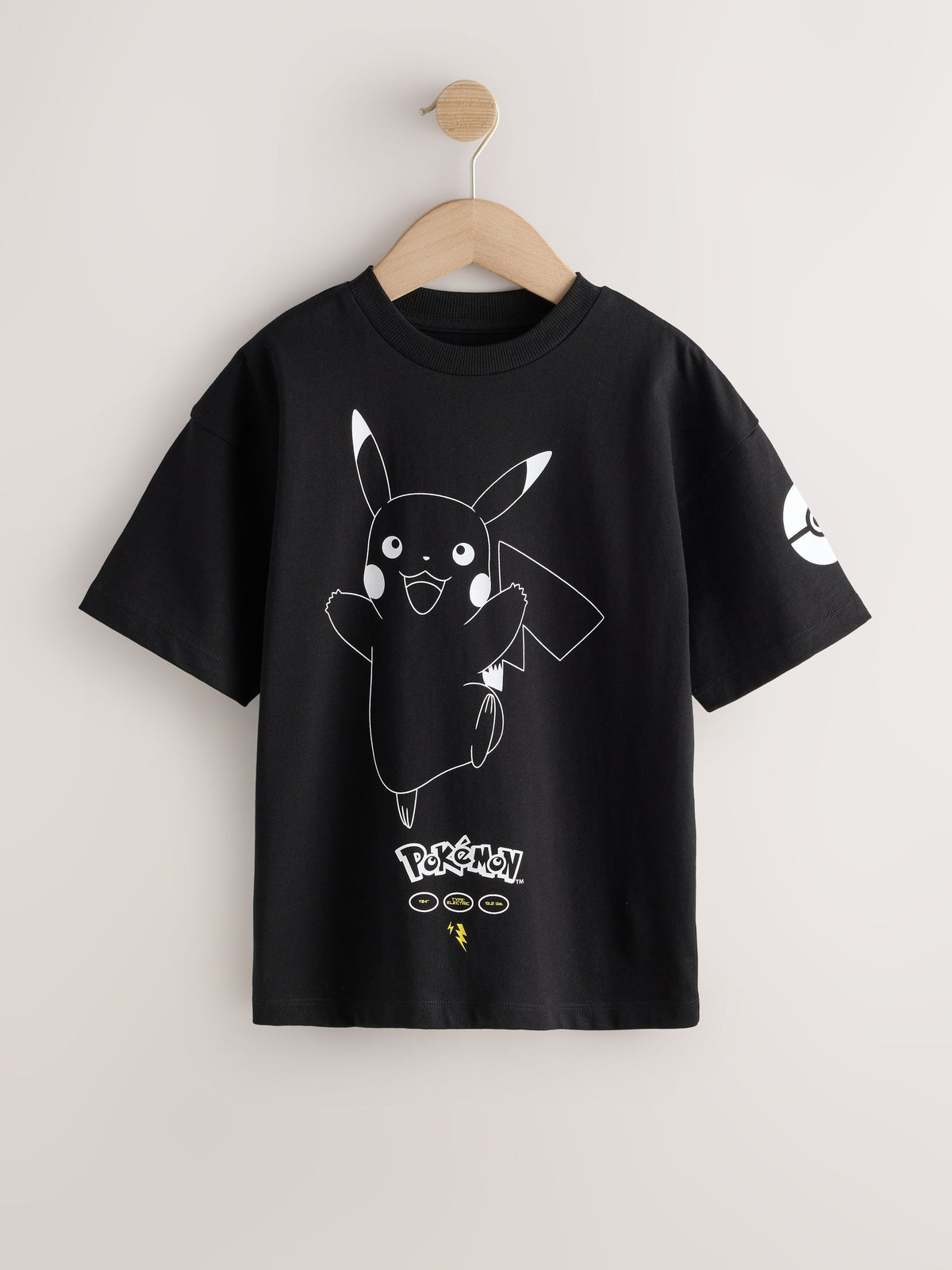 Black/White Pokémon Short Sleeve T-Shirt (3-16yrs) - image 1