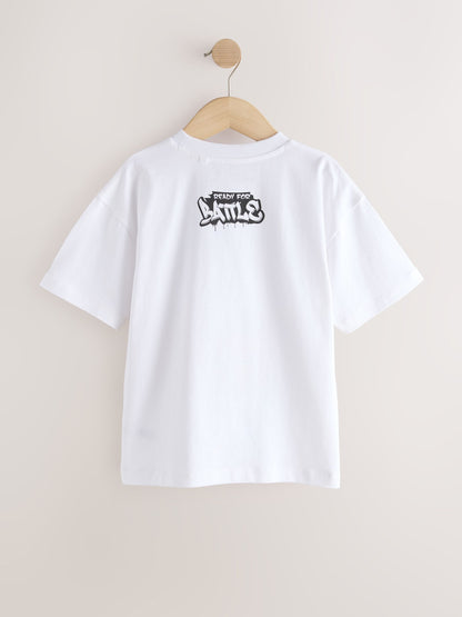 White Graffiti Pokémon Short Sleeve T-Shirt (3-16yrs) - image 2