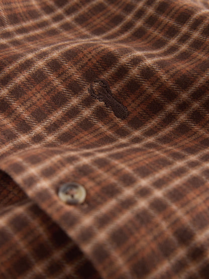Dsiney Kidz - Tan Brown Micro Check Long Sleeve Check Shirt (3-16yrs) image 4