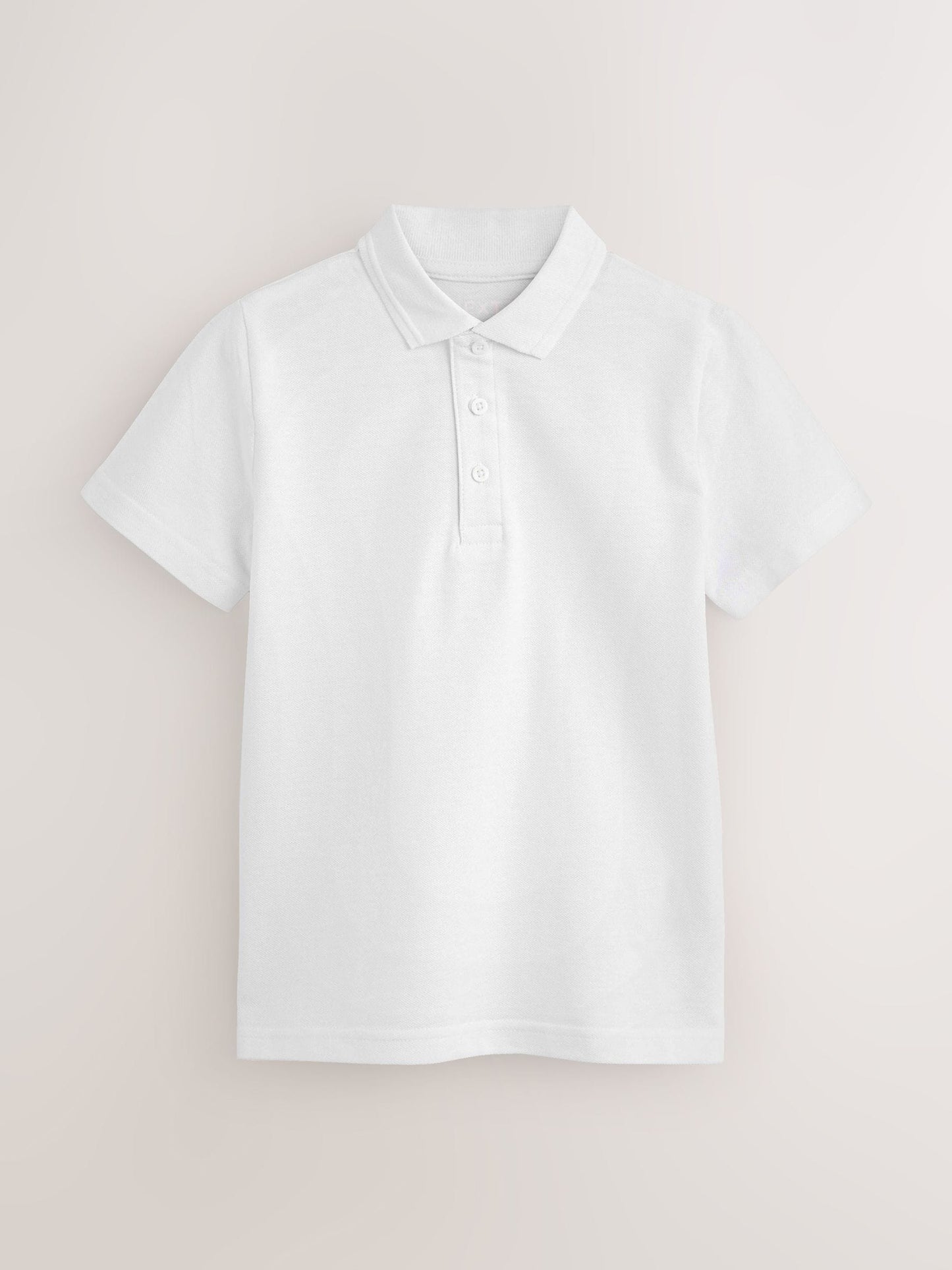 Dsiney Kidz - White Regular Fit Cotton School Short Sleeve Polo Shirts 3 Pack (3-16yrs) image 2