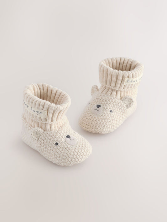 Neutral Bear Baby Sock Top Boot Shoes (0-18mths) image 2