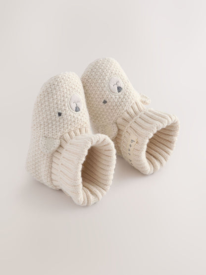 Neutral Bear Baby Sock Top Boot Shoes (0-18mths) image 3