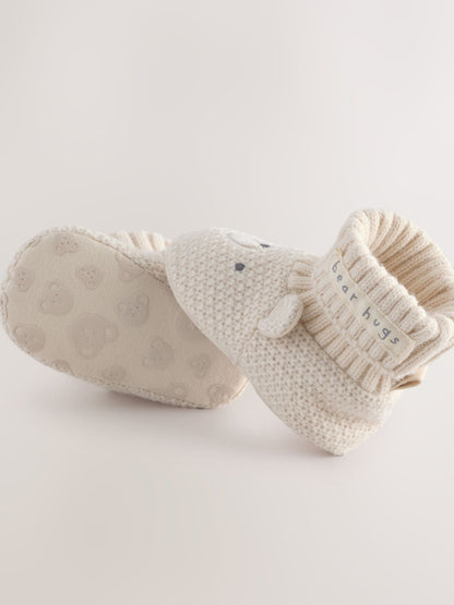 Neutral Bear Baby Sock Top Boot Shoes (0-18mths) image 4