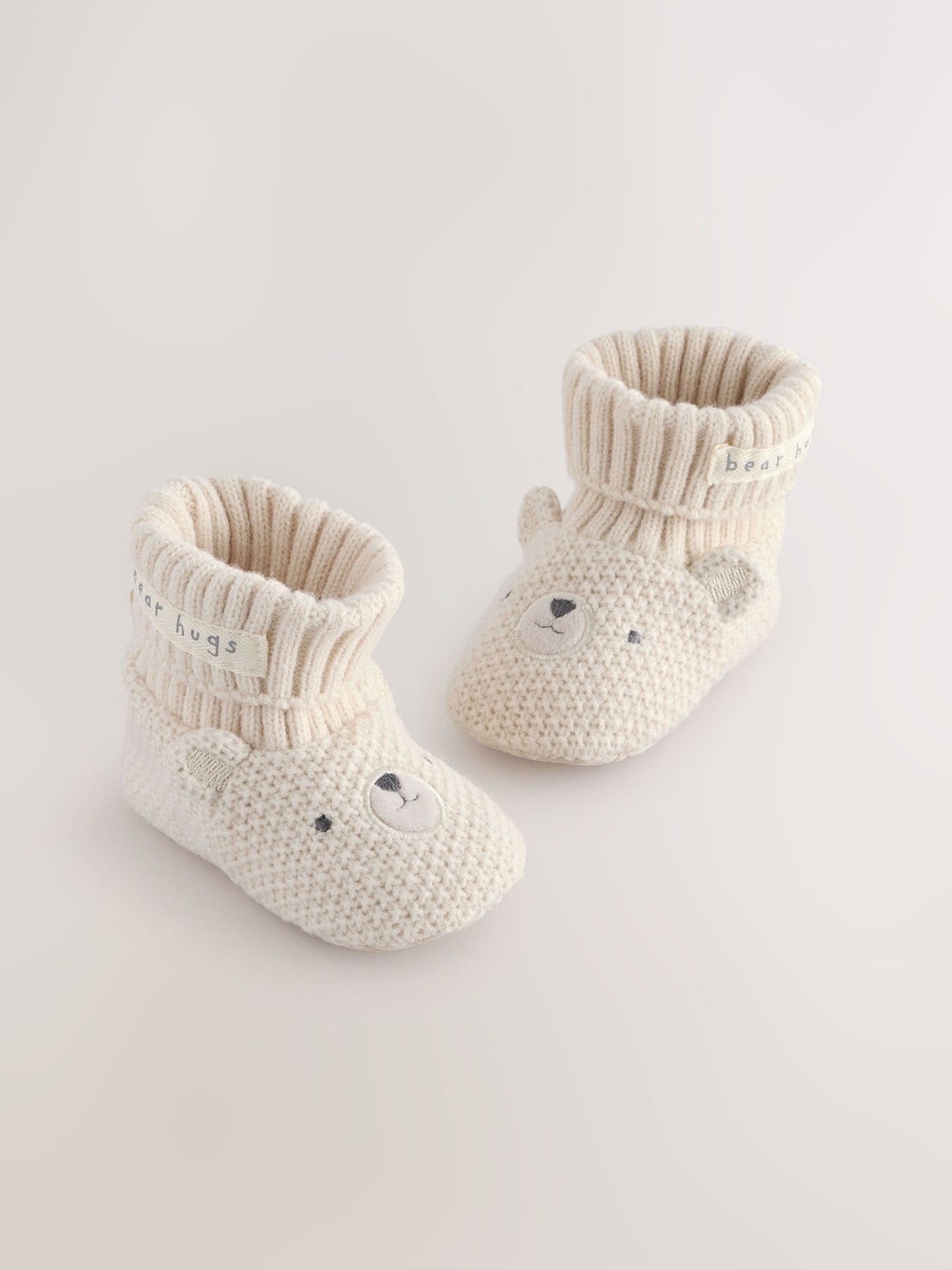Neutral Bear Baby Sock Top Boot Shoes (0-18mths) image 1