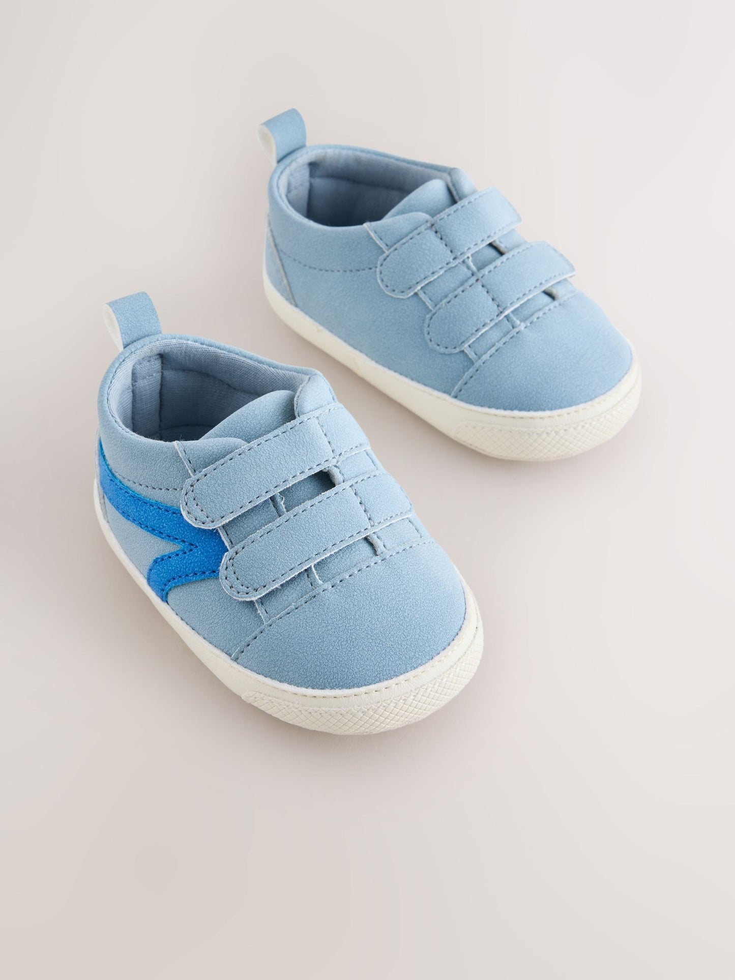 Blue Touch Fastening Baby Trainers (0-2mths) image 1