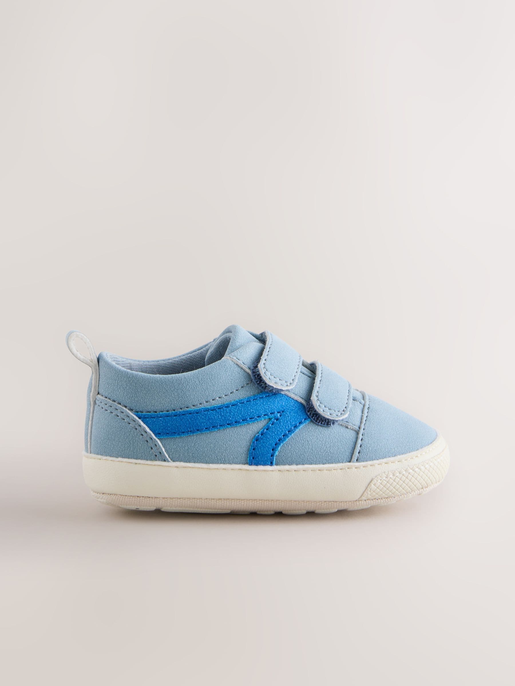 Blue Touch Fastening Baby Trainers (0-2mths) image 2
