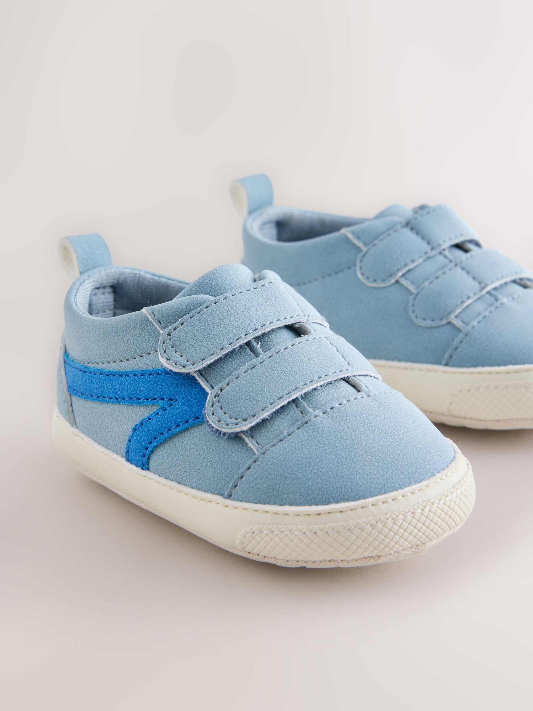 Blue Touch Fastening Baby Trainers (0-2mths) image 3