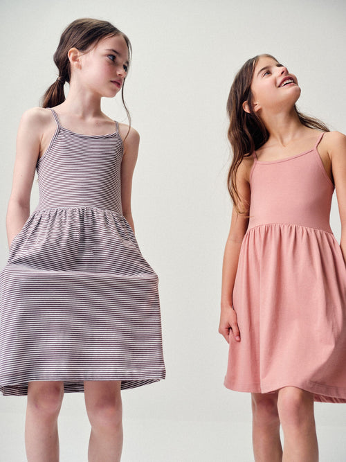 Dsiney Kidz - The Set 3 Pack Strappy Bowback Dresses Pink/Stripe/Brown image 1