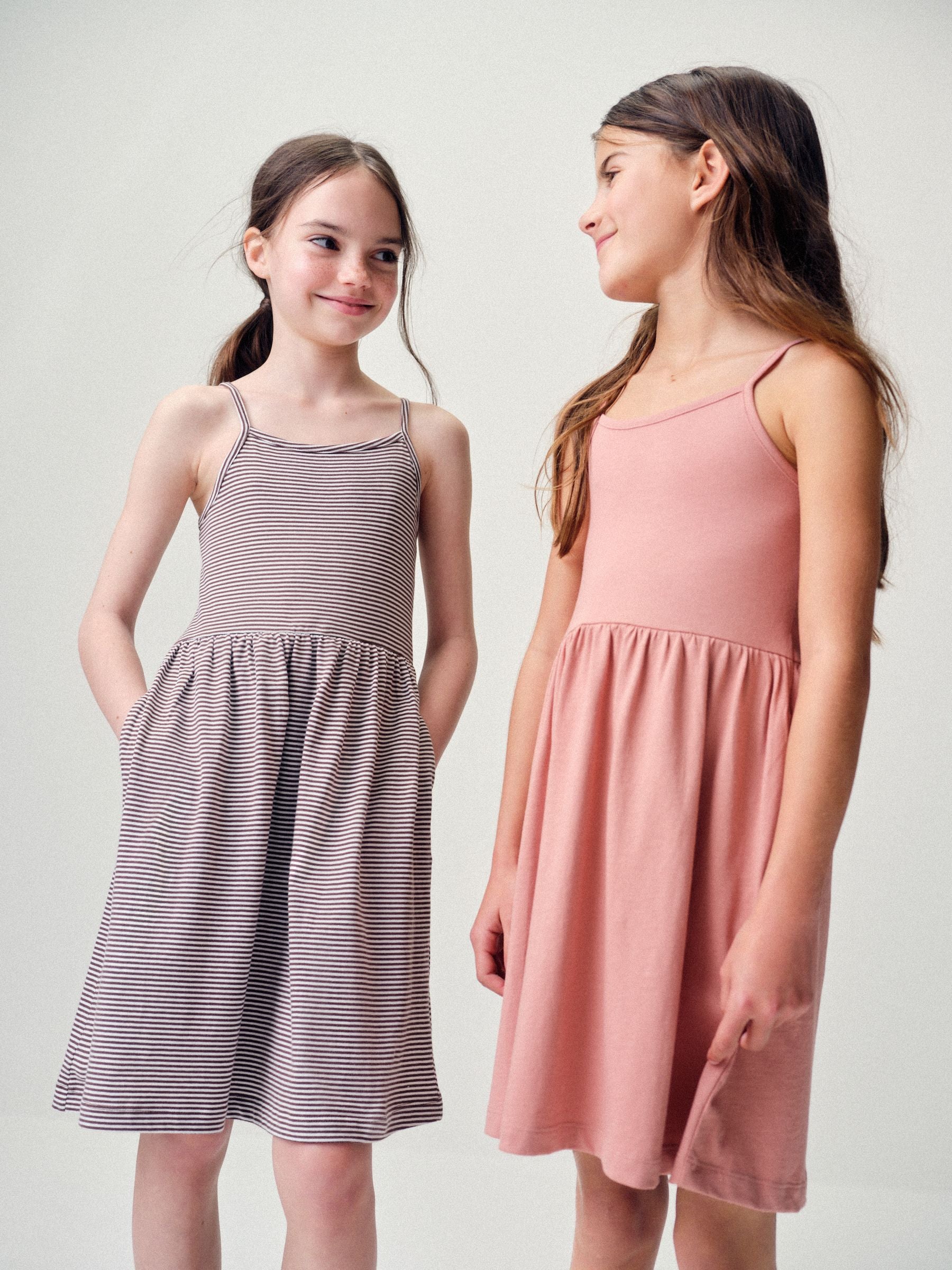 The Set 3 Pack Strappy Bowback Dresses Pink/Stripe/Brown image 4